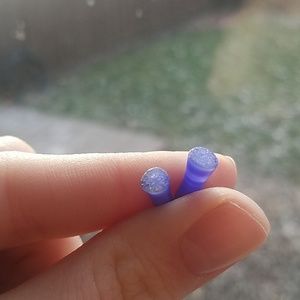 6g stone plugs with rough cut fronts